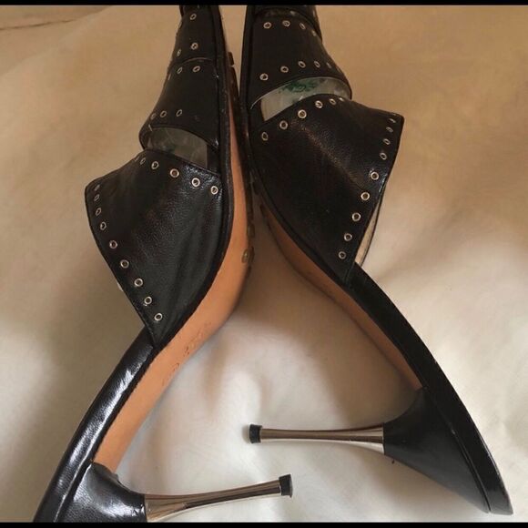 #308 MAPLE LEATHER GROMMET POINTED TOE MULE - Picture 5 of 5